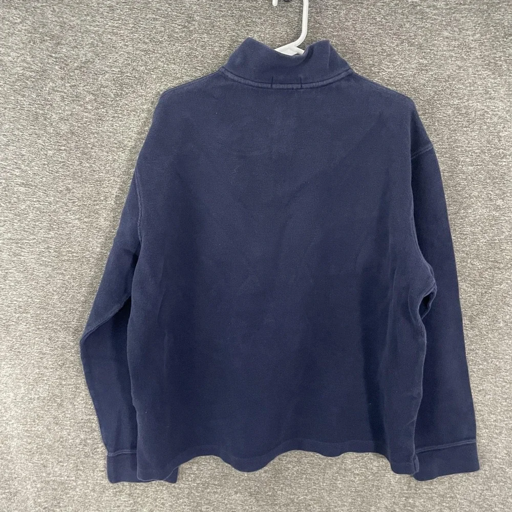Polo‎ Ralph Lauren Sweatshirt Mens 2XL Blue 1/4 Zip Pullover Fleece Mock Neck